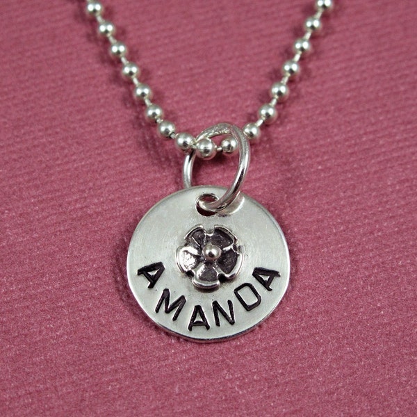 Flower Girl Name Necklace