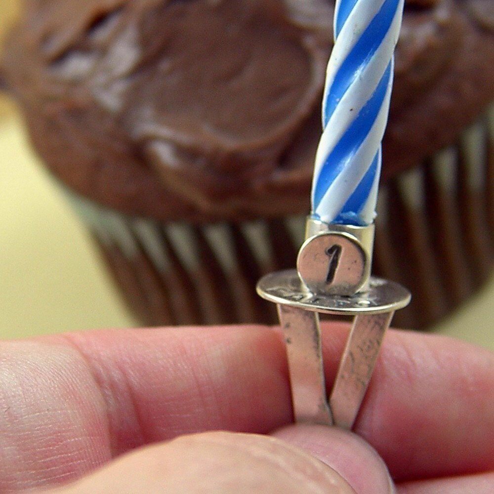 Birthday Candle Holder Keepsake Sterling Silver Personalized Etsy