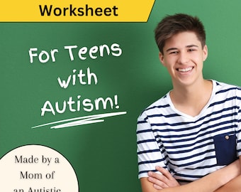 Grafico di riflessione quotidiana, foglio di lavoro per la terapia degli adolescenti, risorsa per l'autismo e i bisogni speciali, questionario per adolescenti stampabile, aiuto per il supporto emotivo