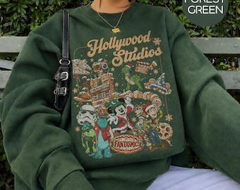 Vintage Hollywood Studios Christmas Shirt, Mickey Toy Story Fantasmic Holiday Shirt, Disney World Christmas Vacation 2026 Family Trip Shirts