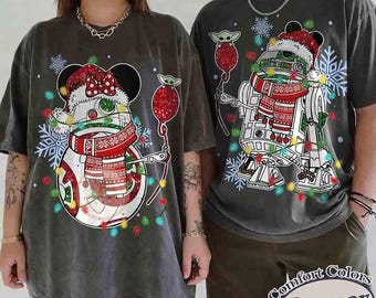 Star Wars Christmas Couple Shirt, R2D2 BB8 Couple Shirt, Disney Star Wars Shirt, Disney Couple Shirt, Christmas Couple Shirt R2-D2