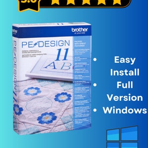 PE Design 11 Sewing and Embroidery Software - Full Version for Windows Pe-Design Bundle