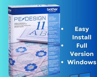 Logiciel de couture et de broderie PE Design 11 - Version complète pour Windows Pe-Design Bundle