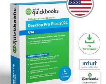 QuickBooks Desktop Pro plus 2024 - Official License key-Lifetime Activation- download from official website- USA updatable version