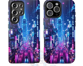 Cyberpunk Tokyo Phone Case: Neon City Nights, Sci-Fi Art