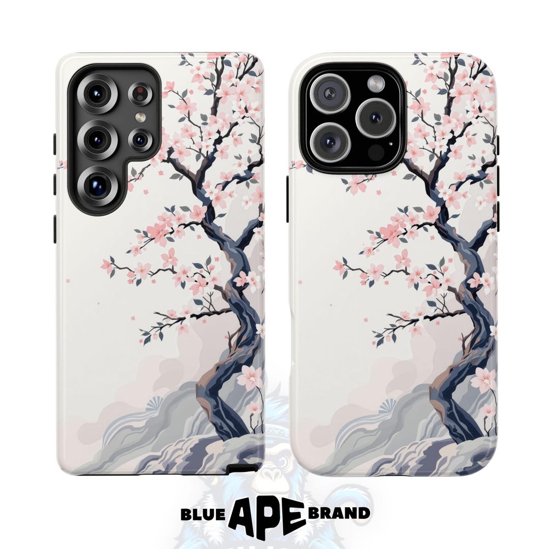 Cherry Blossom Tree Phone Case: Elegant Japanese Art - Blueapebrand - Etsy