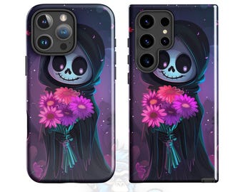 ハロウィンのスマホケース｜お花と幻想的な死神｜iPhone & Samsung Galaxy｜BlueApeBrand