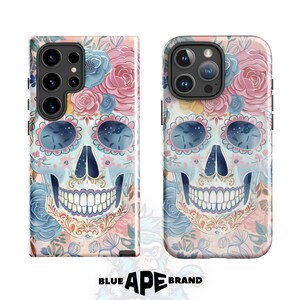 Floral Fiesta Skull Phone Case | Colorful Sugar Skull Case | Blooming Flowers Case | iPhone & Samsung Galaxy Compatible | BlueApeBrand