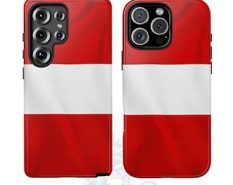 Alpine Valor Austria Phone Case | Austrian Flag | Red, White Stripes | iPhone & Samsung | Heritage Art