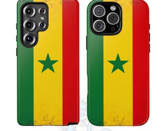 Senegal Flag Phone Case: Rustic Star iPhone & Samsung Cover
