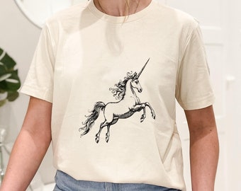 Camiseta de unicornio vintage / Camiseta con gráfico de fantasía retro / Camiseta de unicornio mágico / Camiseta de unicornio estética de los 90 / Lindo regalo bohemio / Criatura mítica