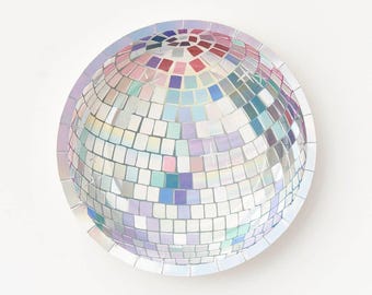 Disco Ball Small 7" Paper Party Plates - 10pk
