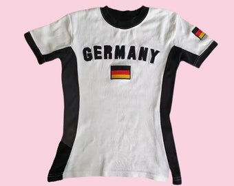 Vintage Germany Baby tee y2k crop top 90's 2000's Germany core cropped t-shirt