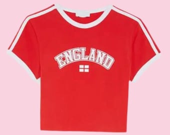 Vintage England Baby tee y2k crop top 90's 2000's cropped t-shirt