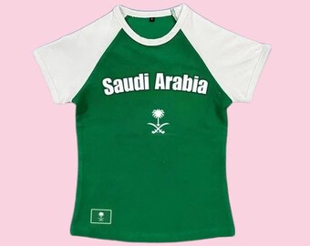 Vintage Saudi Arabia Crop top y2k baby tee 90's 2000's Nigeria cropped t-shirt