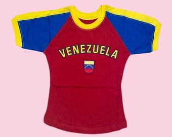 Vintage Venezuela Crop top y2k baby tee 90's 2000's cropped t-shirt
