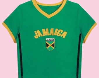 Vintage Jamaica T-Shirt y2k baby tee 90's 2000's caribbean top