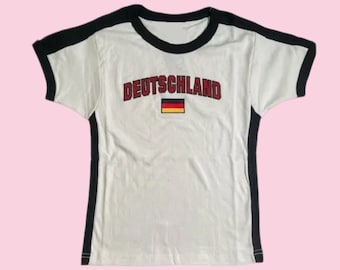 Vintage Germany Baby tee y2k crop top 90's 2000's Deutschland core cropped t-shirt