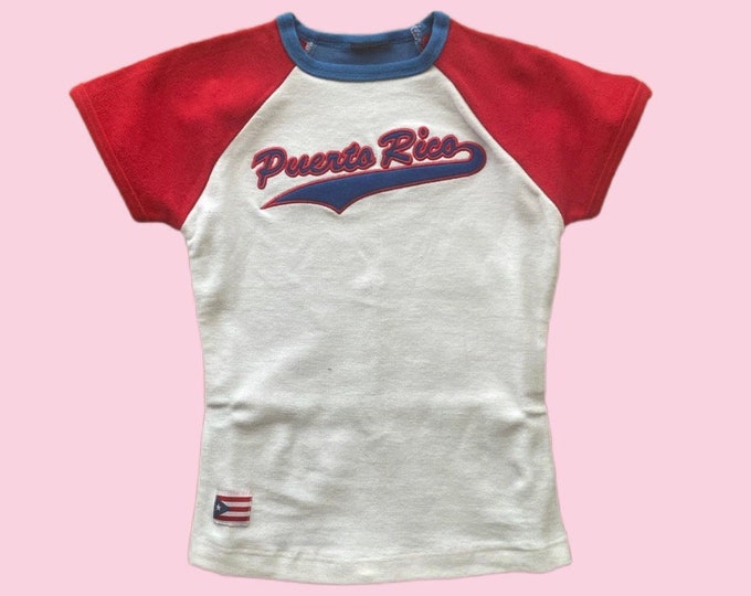 Featured listing image: Vintage Puerto Rico Crop top y2k baby tee 90's 2000's Puertorico cropped t-shirt