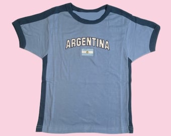Vintage Argentina Crop top y2k baby tee 90's 2000's cropped t-shirt
