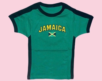 Vintage Jamaica Crop top y2k baby tee 90's 2000's caribbean cropped t-shirt