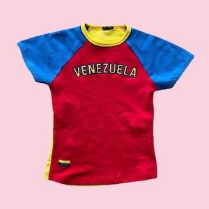 Vintage Venezuela Baby tee y2k crop top 90&#39;s 2000&#39;s Venezuela cropped t-shirt