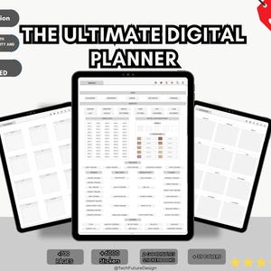 Undated Digital Planner for iPad & Android | GoodNotes 2024-2025 Planner | Daily, Weekly, Monthly Digital Journal / Digital Reading Journal