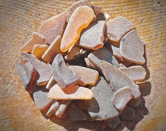 BULK Genuine Sea-Tumbled Sea Glass BROWN