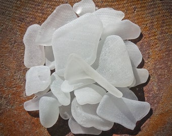 BULK Genuine Sea-Tumbled Sea Glass FROSTY WHITE