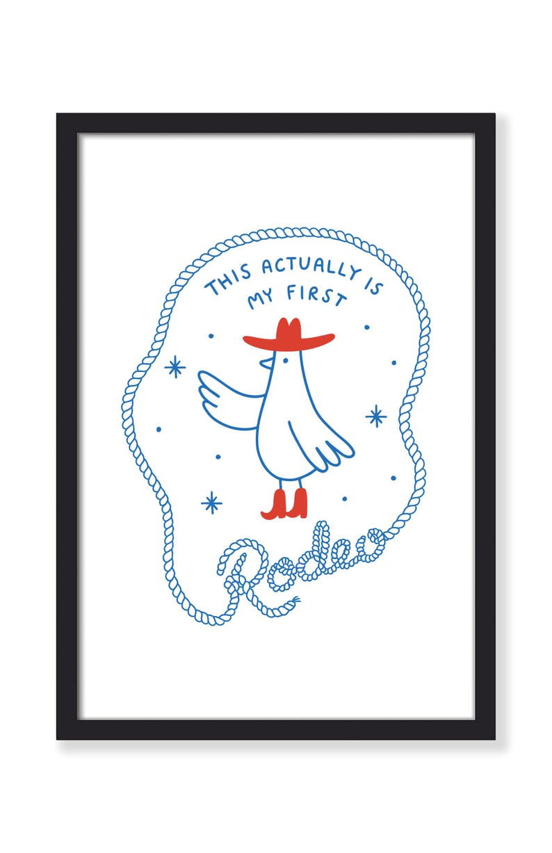 My First Rodeo - Art Print - Etsy
