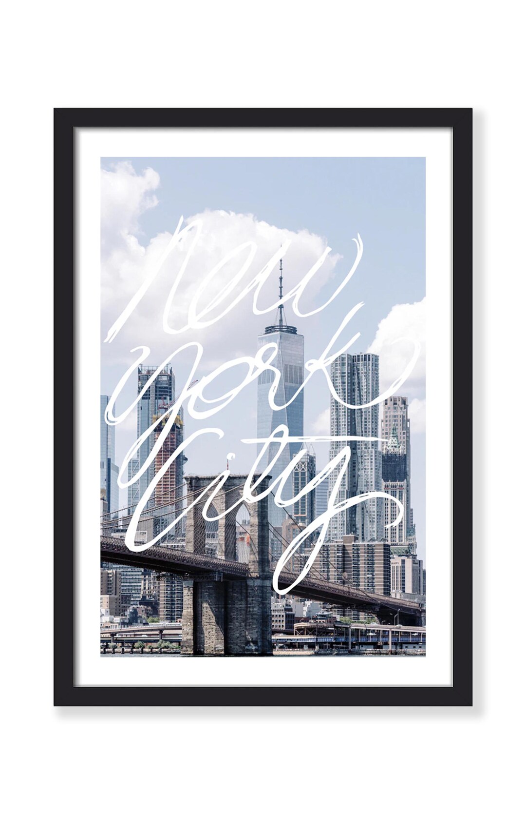 New York City Skyline Typography - Art Print - Etsy