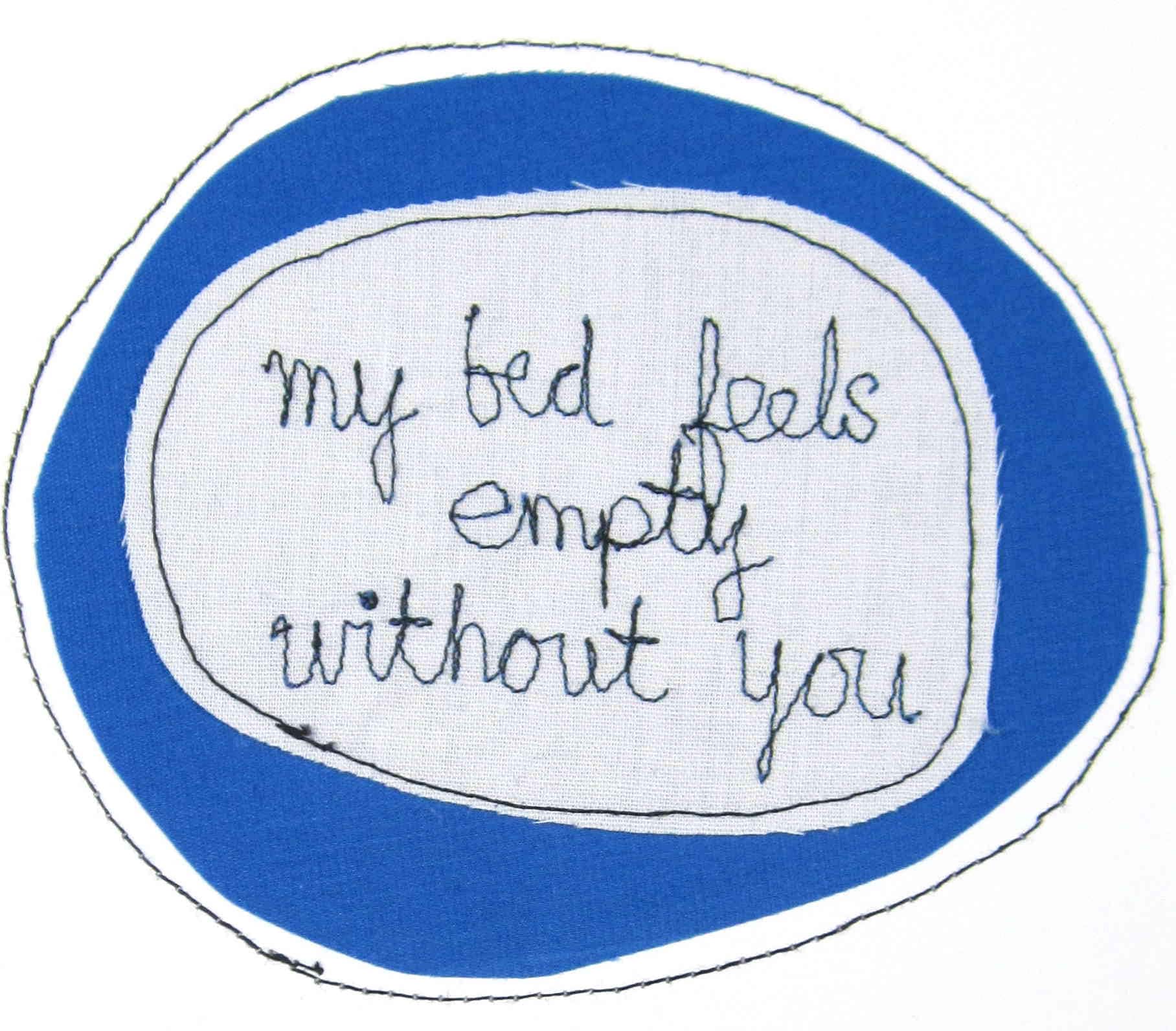 Greeting Card Blank My Bed Feels Empty Without You Love Sleeping Together  Lonely Apart Miss You Alone Separated Sleepover Dating Blue White - Etsy, image size:1816x1592