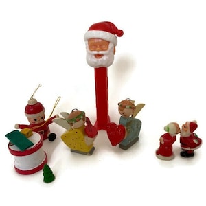 Vintage Christmas Lot with Santa Claus Pez Dispenser