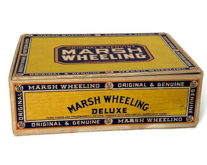 Rare Vintage Marsh Wheeling Cigar Box Etsy