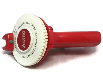 motex retro embossing label maker in pink or green e 303 etsy