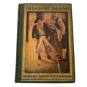Antique Book, Treasure Island by Robert Louis Stevenson, The Golden Books Edition, David McKay Publisher, Rare Collectible