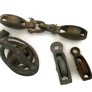 Vintage Metal Pulleys