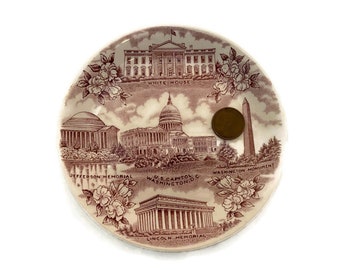 Vintage Washington DC Small Dish, Old English Staffordshire Ware by Adams England