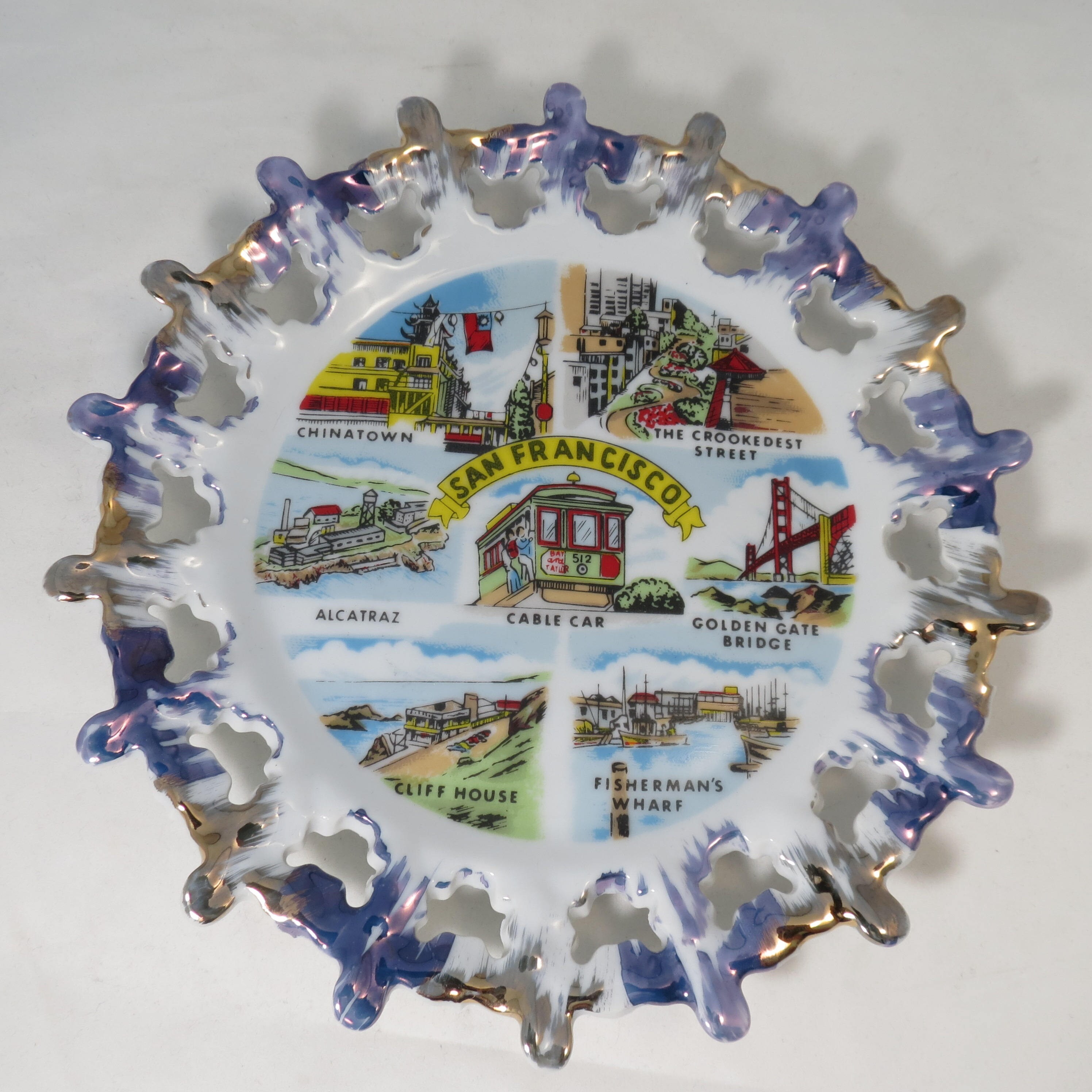 Vintage San Francisco Souvenir Plate Collectible Home Decor Etsy
