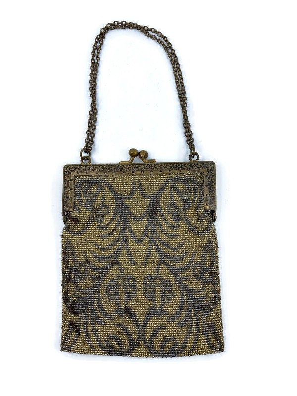 Vintage 1920s Beaded Silver Flapper Bag – Ada's Attic Vintage