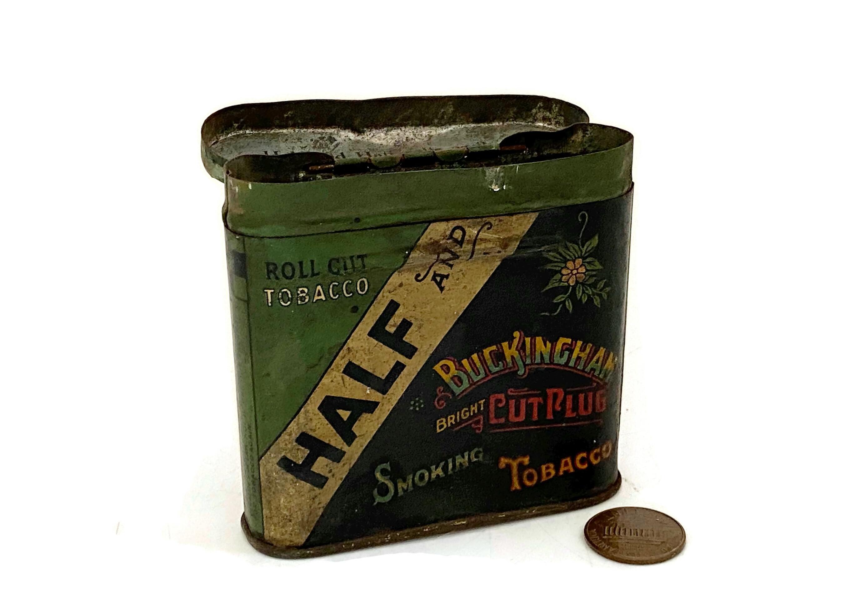 half and half pipe tobacco tin Vintage & Pocket - Rare All Green Version Half and Half - PIPES