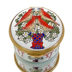 Vintage Staffordshire Trinket Box Christmas 1988