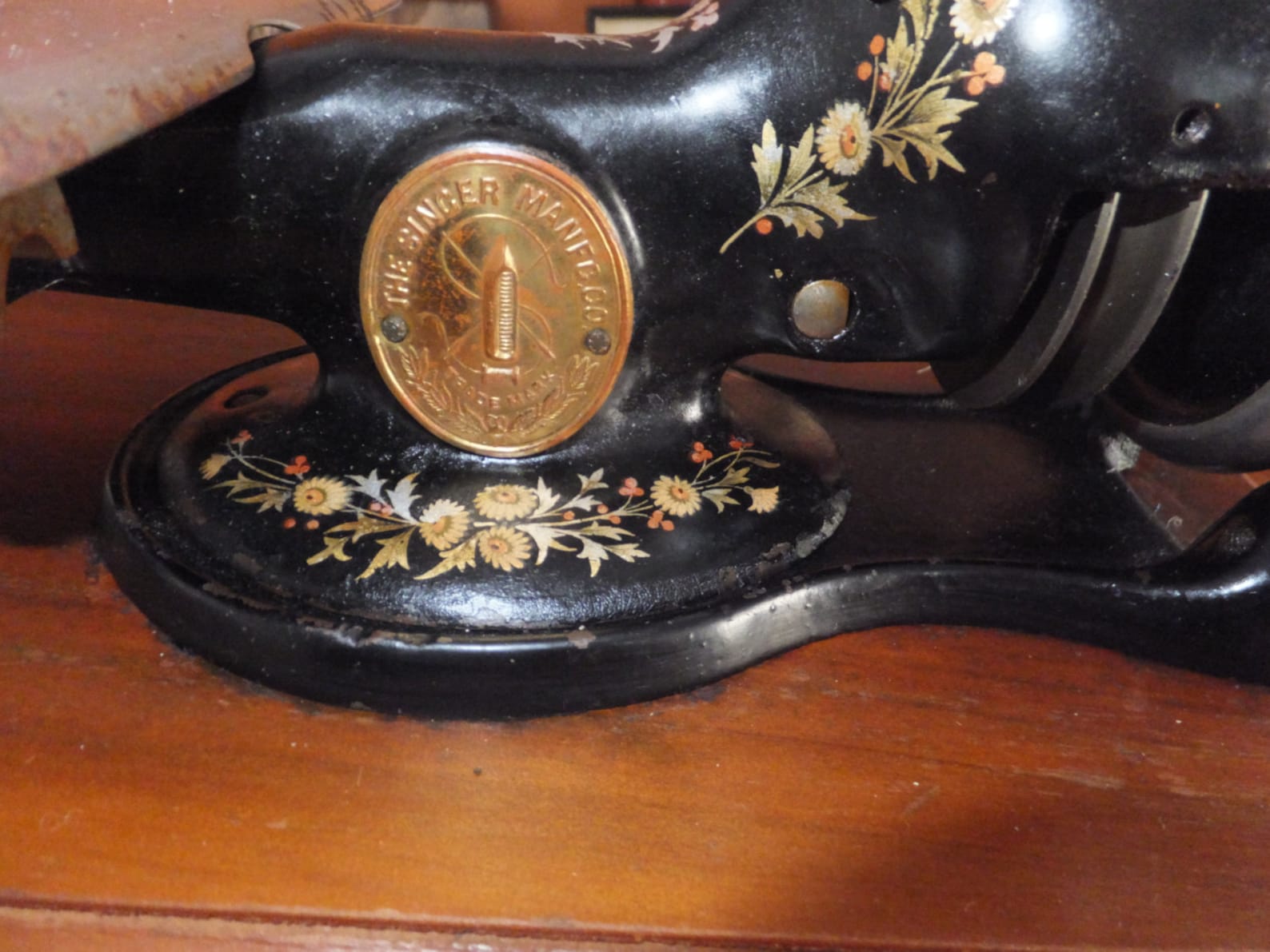 Vintage Singer Sewing Machine Black Model 24 Small Antique Etsy