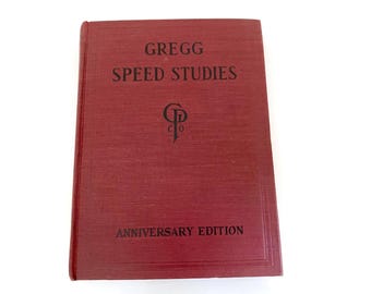 Vintage Gregg Speed Studies 1929 Shorthand Book