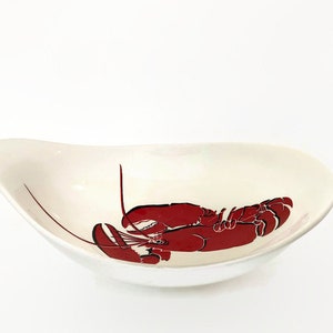 Vintage Ceramic Lobster Tabbed Bowl by Eastern China NY U.S.A.
