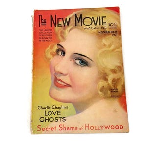 Vintage The New Movie Magazine November 1931 Edition