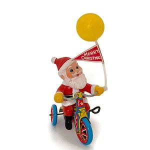 Vintage Santa Claus Tin Toy Wind Up Collectible