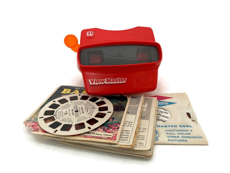 Vintage View Master, 10 Reels, 3D Photo Slide Viewer, Ephemera