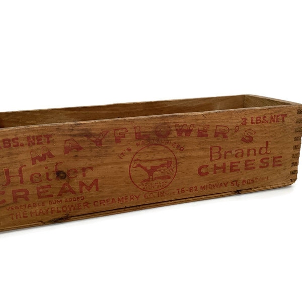 Vintage Cheesebox, Mayflower's Cheese, Boston,Massachusetts  Window Sill Planter