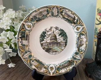 Vintage Washington DC Souvenir Small Plate - The Capitol Collectible